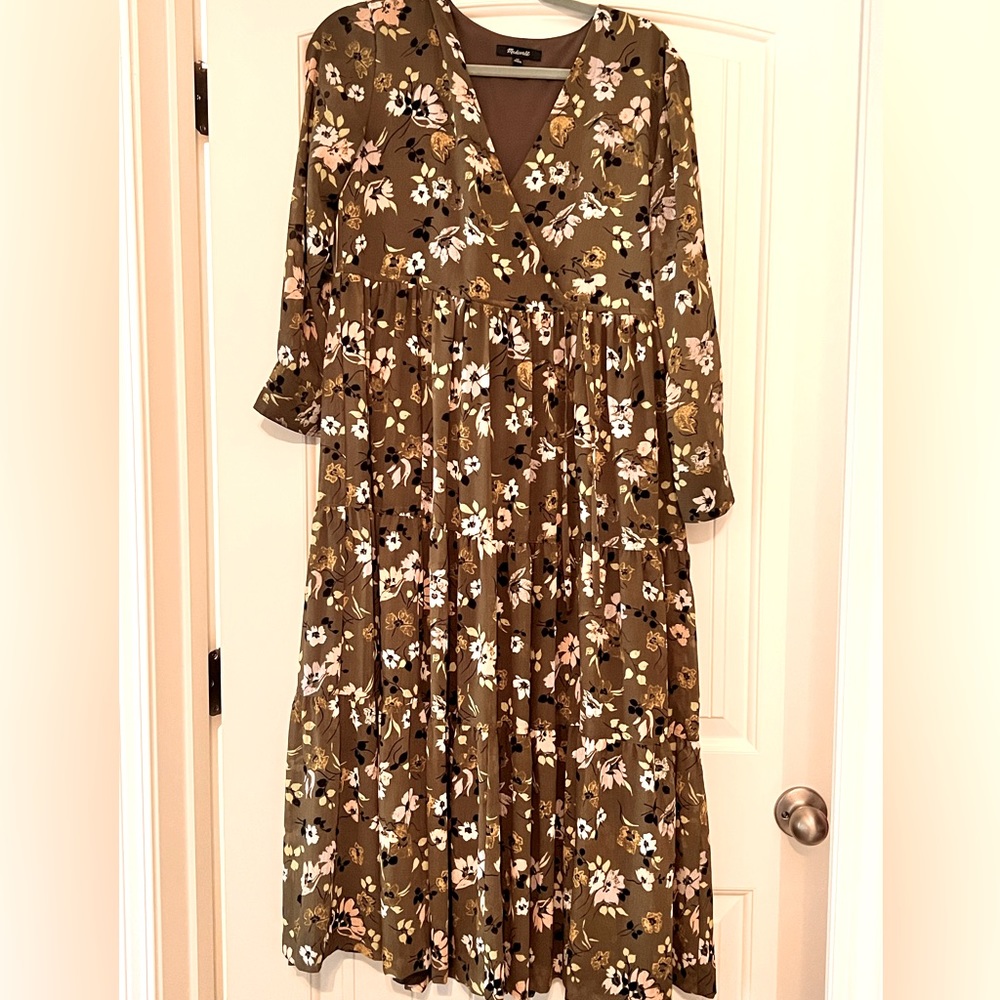 Madewell Cinch Waist Floral Dress XS